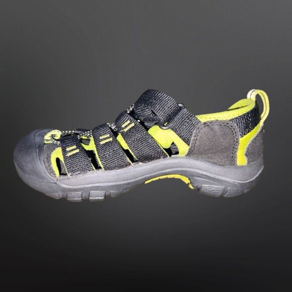 Keen Little Kids' Newport H2 Black/Yellow Sandal Size 12 - Picture 7 of 8